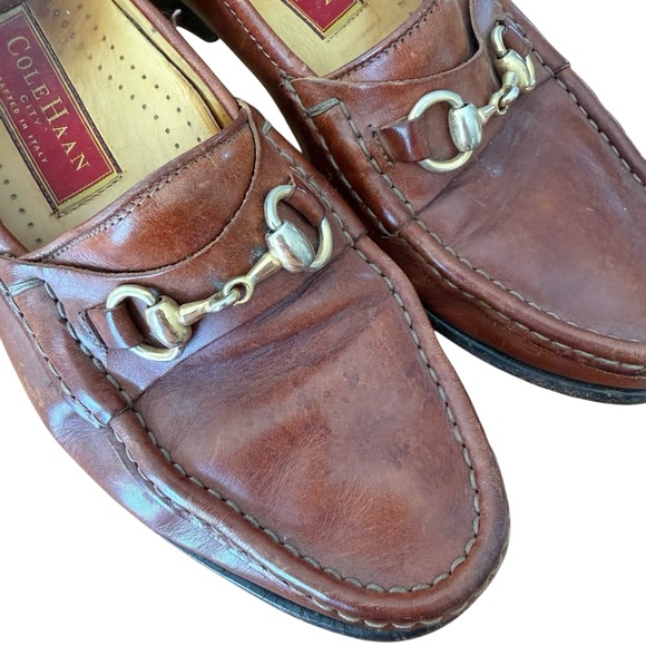 Horsebit Leather Loafers with Gold Accent by Cole Haan Size Men’s 9 M - Picture 2 of 12